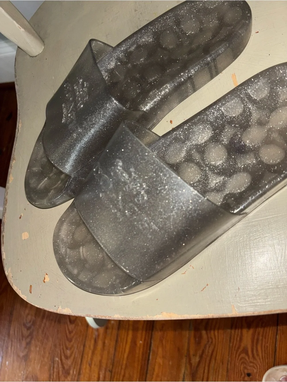 Coach slides. Glitter jelly Sz 9 EUC